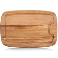 Zeller Snijplank - acacia hout - met sapgroef - 32x21x1,5 cm - Snijplanken - thumbnail