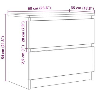 Tv-meubel 60x35x54 cm bewerkt hout wit