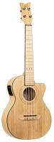 Ortega RUNAB-TE Bamboo Series Tenor Size Ukulele Natural E/A tenor ukelele met gigbag - thumbnail