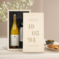 Wijnpakket in gegraveerde kist - Salentein - Pinot Noir en Chardonnay - thumbnail