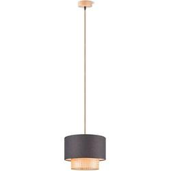 Home sweet home cane weave hanglamp linnen / zwart Home sweet home cane weave hanglamp linnen / zwart