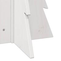 Kerstdecoratie kerstboom 69,5 cm massief grenenhout wit - thumbnail