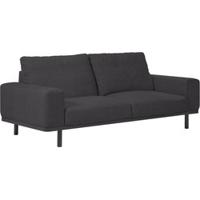 3-zitsbank Noa donkergrijs met donkere poten 230 cm - thumbnail