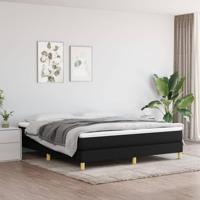 Boxspring met matras stof zwart 180x200 cm - thumbnail