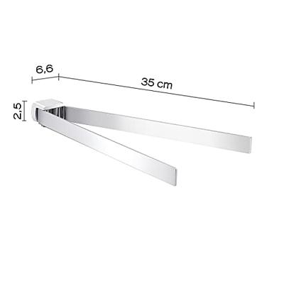 Dubbele Handdoekhouder Sapho Pirenei Draaibaar 35.9 cm Chroom Dubbele Handdoekhouder Sapho Pirenei Draaibaar 35.9 cm Chroom