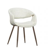 WOOOD Eetkamerstoel 'Yossi' Geweven stof, kleur Naturel/Koper - thumbnail