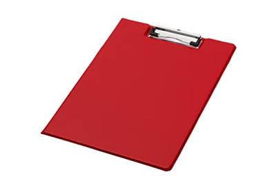 Q-CONNECT klemplaat, PP, ft A4, dubbel, rood