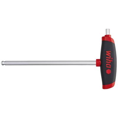 Wiha 6kant-Stiftschlüssel T-Griff 3x150mm Kugelk.+Seit.-abtrieb Inbussleutel Sleutelbreedte (metrisch): 3 mm Koplengte: 13 mm Afmeting, lengte: 150 mm