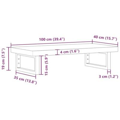 Badkamer wandschap staal en massief acaciahout