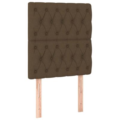 Boxspring met matras stof donkerbruin 80x200 cm