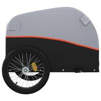 Fietstrailer 30 kg ijzer zwart en oranje - thumbnail