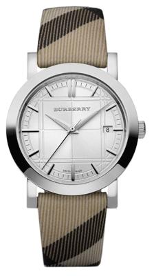 Horlogeband Burberry BU1390 Leder/Kunststof Bi-Color