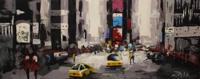 Schilderij - Handgeschilderd - Time Square 150x60cm - thumbnail