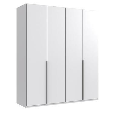 Kledingkast Milaan 4-deurs- wit - 208x180x58 cm