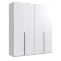 Kledingkast Milaan 4-deurs- wit - 208x180x58 cm - thumbnail