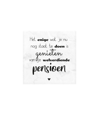 Marmeren onderzetter pensioen
