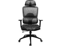 Sandberg ErgoFusion Gaming Chair Pro Universele gamestoel Gecapitonneerde zitting Zwart, Grijs - thumbnail
