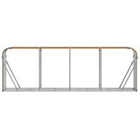 Haardhoutopslag 300x45x100 cm gegalvaniseerd staal houtlook - thumbnail
