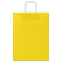 VidaXL Papieren zakken 50 st met hengsels 26x12x35 cm geel - thumbnail