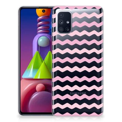 Samsung Galaxy M51 | TPU bumper | Waves Roze Samsung Galaxy M51 | TPU bumper | Waves Roze