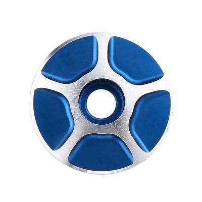 1 paar C17 fiets CNC aluminium fiets headset Cap (blauw)