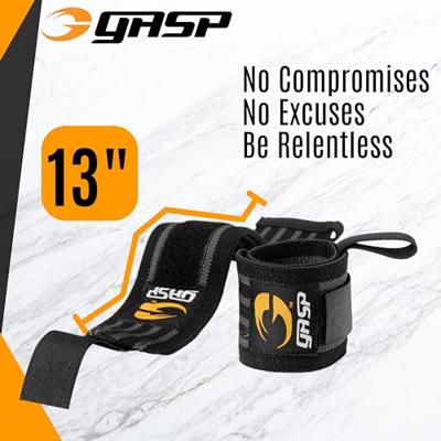 GASP Hardcore Wrist Wraps Black/Grey