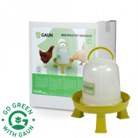 Pluimvee drinktoren 1,5 l Bio green lemon op pootjes - thumbnail