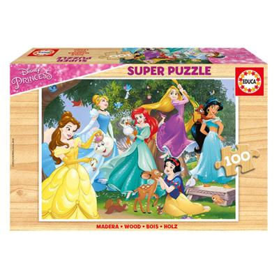 Super houten puzzel 100p Disney prinses EDUCA meerkleurig