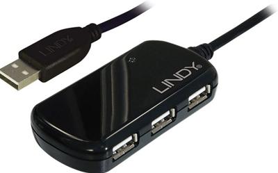 Hub USB LINDY 42781 Zwart