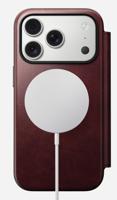 Nomad Horween lederen folio iPhone 17 Pro - Burgundy - thumbnail