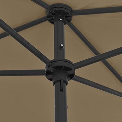 VidaXL Strandparasol 180x120 cm taupe