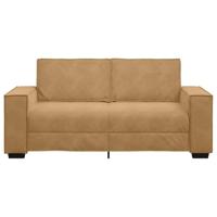 Tweezitsbank 140 cm stof bruin - thumbnail