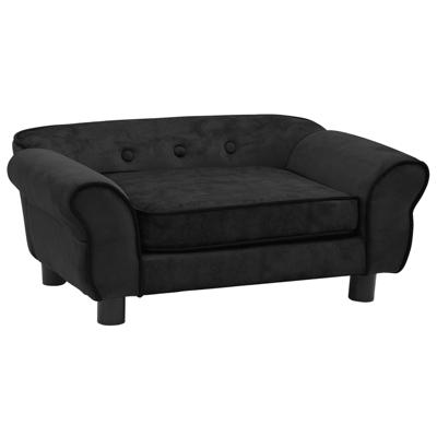 VidaXL Hondenbank 72x45x30 cm pluche zwart