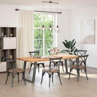Eettafelpoten 2 st U-vormig 80x(72-73) cm staal antraciet - thumbnail