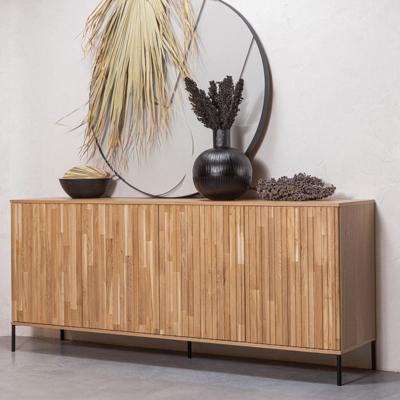 WOOOD Dressoir 'New Gravure' Eiken, 200cm, kleur Naturel