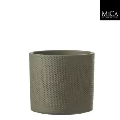 Mica Decorations era pot groen relief 17,5x19,5cm Mica Decorations era pot groen relief 17,5x19,5cm