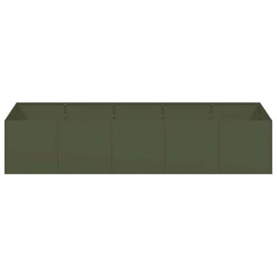 VidaXL Plantenbak 200x80x40 cm staal olijfgroen