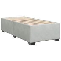 Boxspring met matras fluweel lichtgrijs 100x200 cm - thumbnail