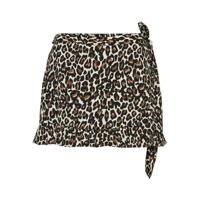 VERO MODA high waist loose fit skort VMNIL met panterprint beige/bruin/zwart - thumbnail