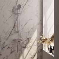 Brauer Chrome Carving Douchekraan opbouw - glijstang - 1 functie - 2 carving knoppen - handdouche rond 3 standen - chroom 5-CE-250 - thumbnail