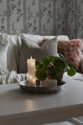 Konstsmide 1826-190 LED-kaars met echte was Wit Warmwit (Ø x h) 50 mm x 178 mm 3D-effect, Schakelaar Konstsmide 1826-190 LED-kaars met echte was Wit Warmwit (Ø x h) 50 mm x 178 mm 3D-effect, Schakelaar