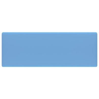 Wastafel met overloop vierkant 41x41 cm keramiek mat lichtblauw