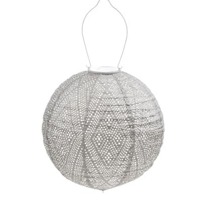 Lumiz solar lampion ikat 30 cm licht taupe Lumiz solar lampion ikat 30 cm licht taupe