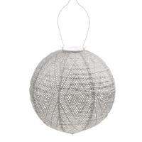 Lumiz solar lampion ikat 30 cm licht taupe - thumbnail