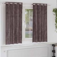 VidaXL Velvet gordijnen met gordijnen 2 pcs bruin 175 x 140 cm fluweel - thumbnail