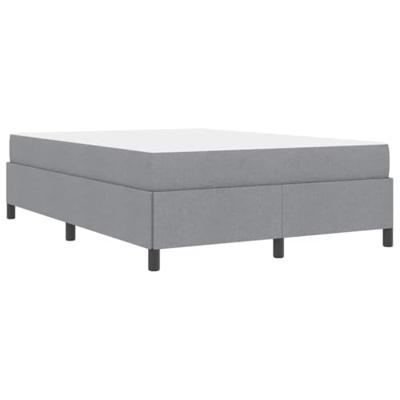 Boxspring bed Lichtgrijs en zwart 160 x 200 cm