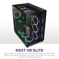 Mid-Tower Case - NZXT - H9 Elite - Gehard glas - Optimale luchtstroom - Zwart - thumbnail