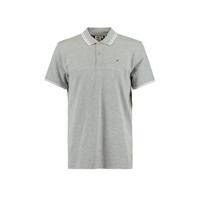 America Today regular fit polo Elton met logo mid grey melange - thumbnail