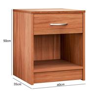 Nachtkastje met Lade in Donkerbruin - thumbnail