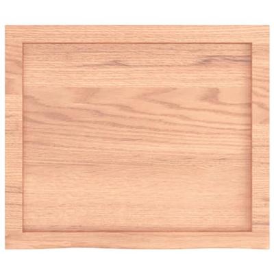 Tafelblad 60x50x(2-6) cm behandeld massief eikenhout lichtbruin